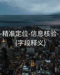 118图库-精准定位-信息核验-多时间窗(字段释义)